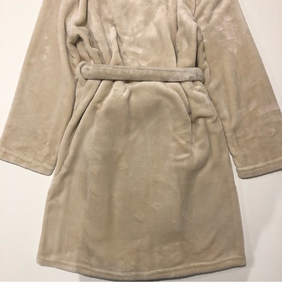 Summer & Rose Plush Hooded Robe Womens Size L-XL Champagne Color - Picture 8 of 12